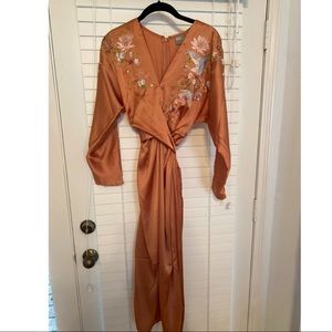 Orange maternity dress